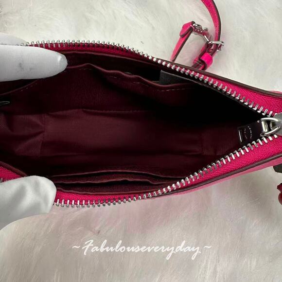 Coach Teri Mini Crossbody Bag With Palm Tree Charm CBG80 Dragon Fruit Pink NWT - Picture 9 of 12